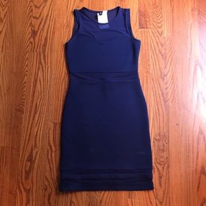 Dark blue body con dress
